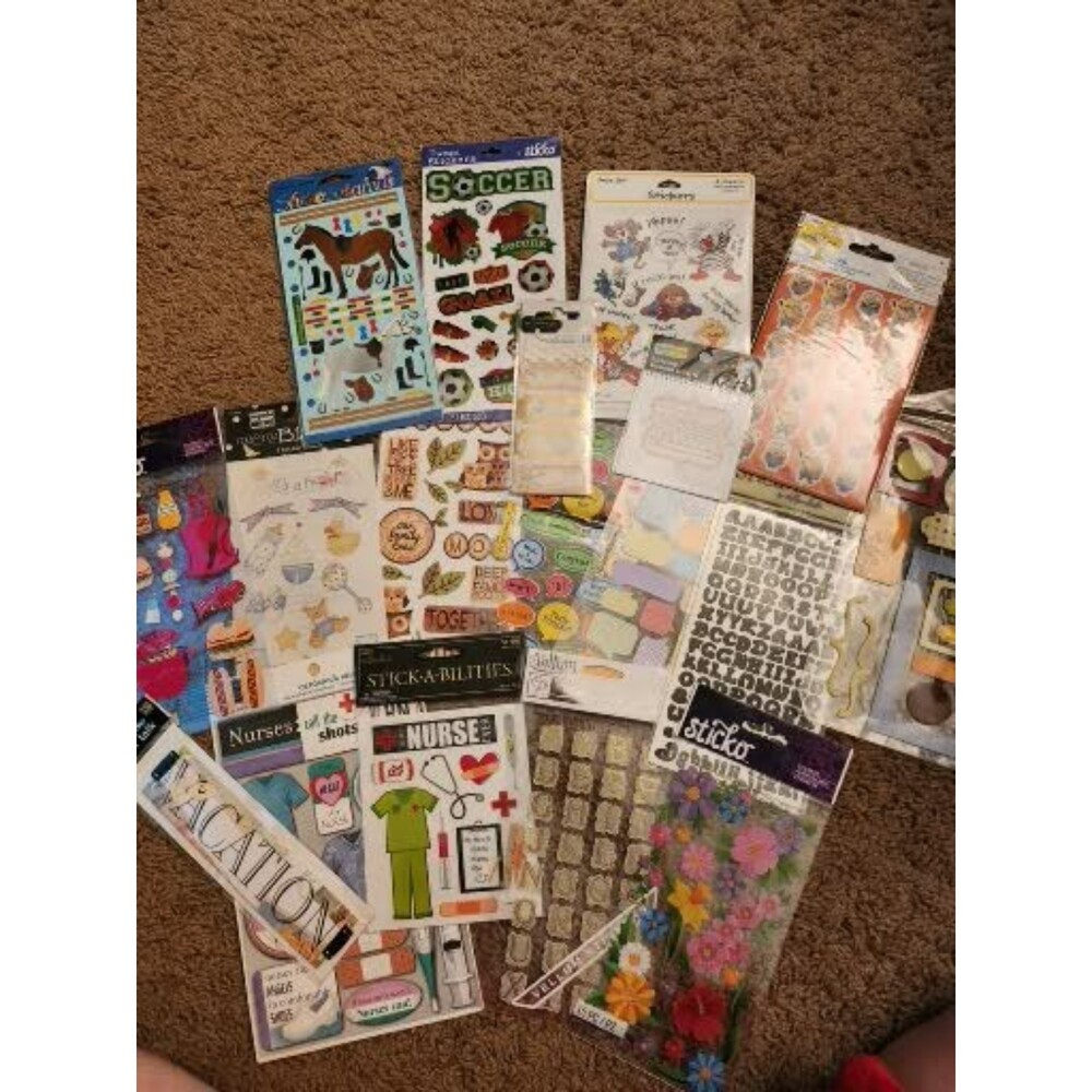 18 Packs of New Stickers, Various Brands Lot 1 B38